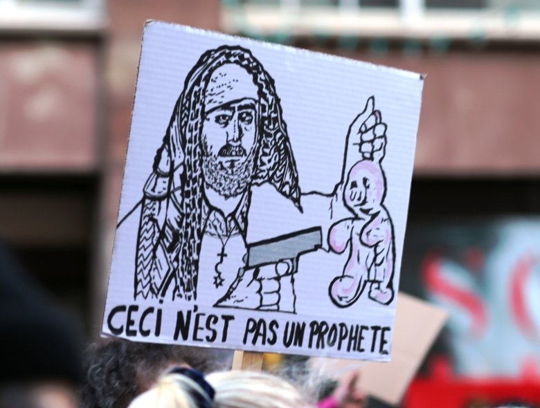 Pancarte « CECI N'EST PAS UN PROPHETE », Strasbourg (67), 11 janvier 2015