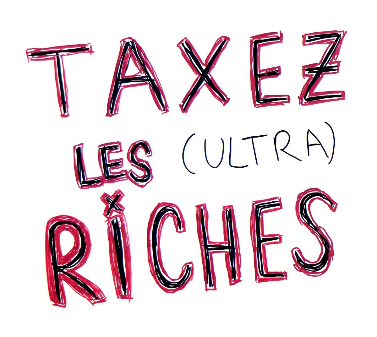 Pancarte « TAXEZ LES (ULTRA) RICHES », Belfort (90), 10 septembre 2025