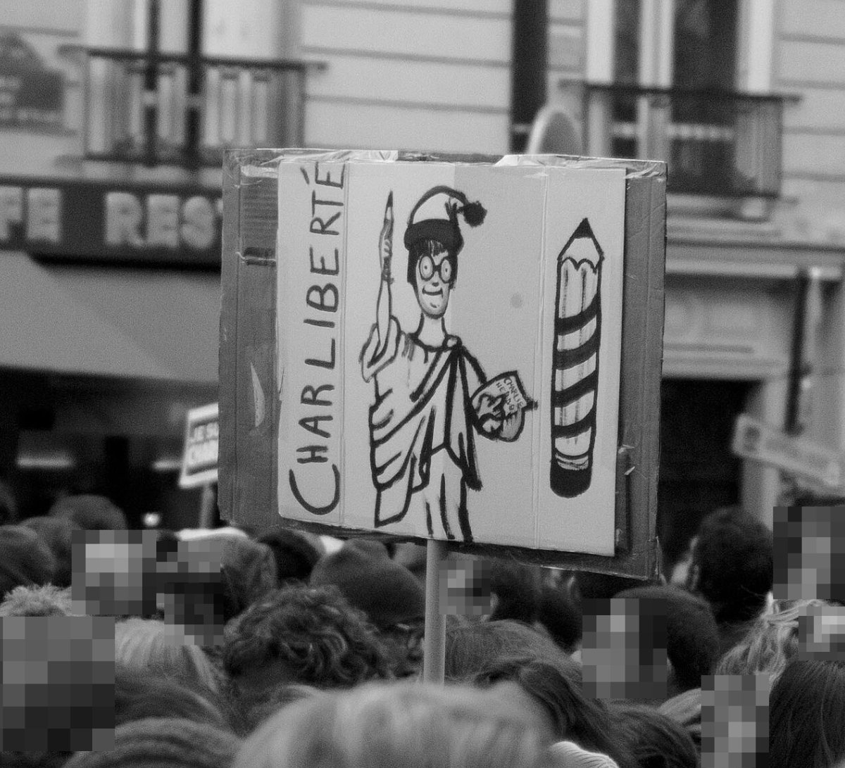Pancarte « CHARLIBERTÉ », Paris (75), 11 janvier 2015